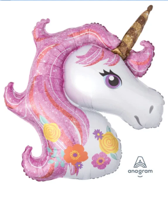 Paquete Globo Unicornio - 2 piezas / Fiesta De Unicornios 10 piezas / Unicornios / Niñas Foto 2 de 3