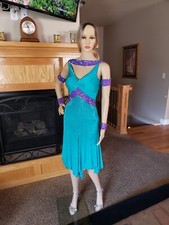 Ballroom Dance Competition Dress  Latin Samba Rumba  One-of-a-kind  Size 6