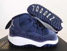 Nike Air Jordan 11 Retro Td Midnight Navy Blue-Met Silver Sz 3c DO3856-441