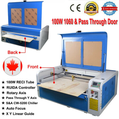 DSP 100W 1060 CO2 Laser Engraver Machine Ruida 6445G Auto Focus XY Linear Guide 