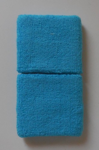 Nike Swoosh Tennis Wristbands Game Blue/Deep Royal Blue 1 Pair - Picture 2 of 2