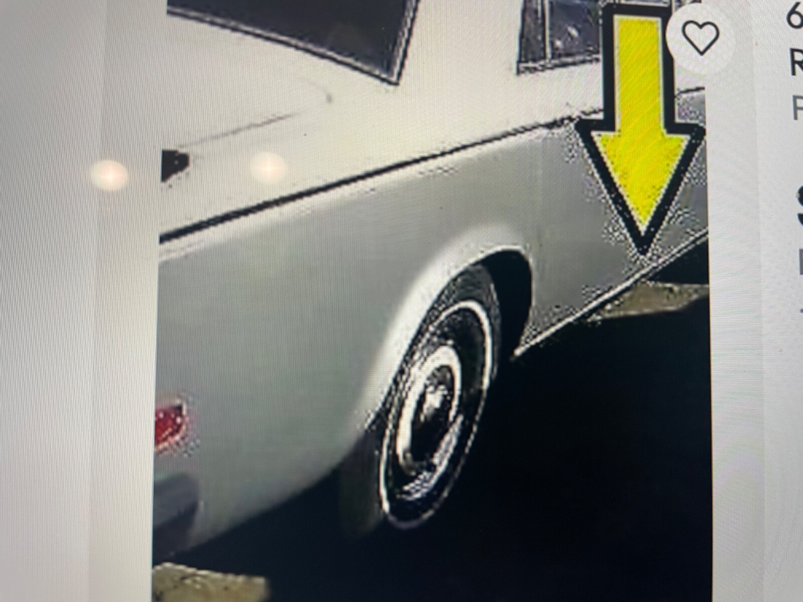 ROLLS ROYCE SILVER SHADOW  RIGHT SIDE ROCKER PANEL MOLDING SHORT WHEEL 66-80