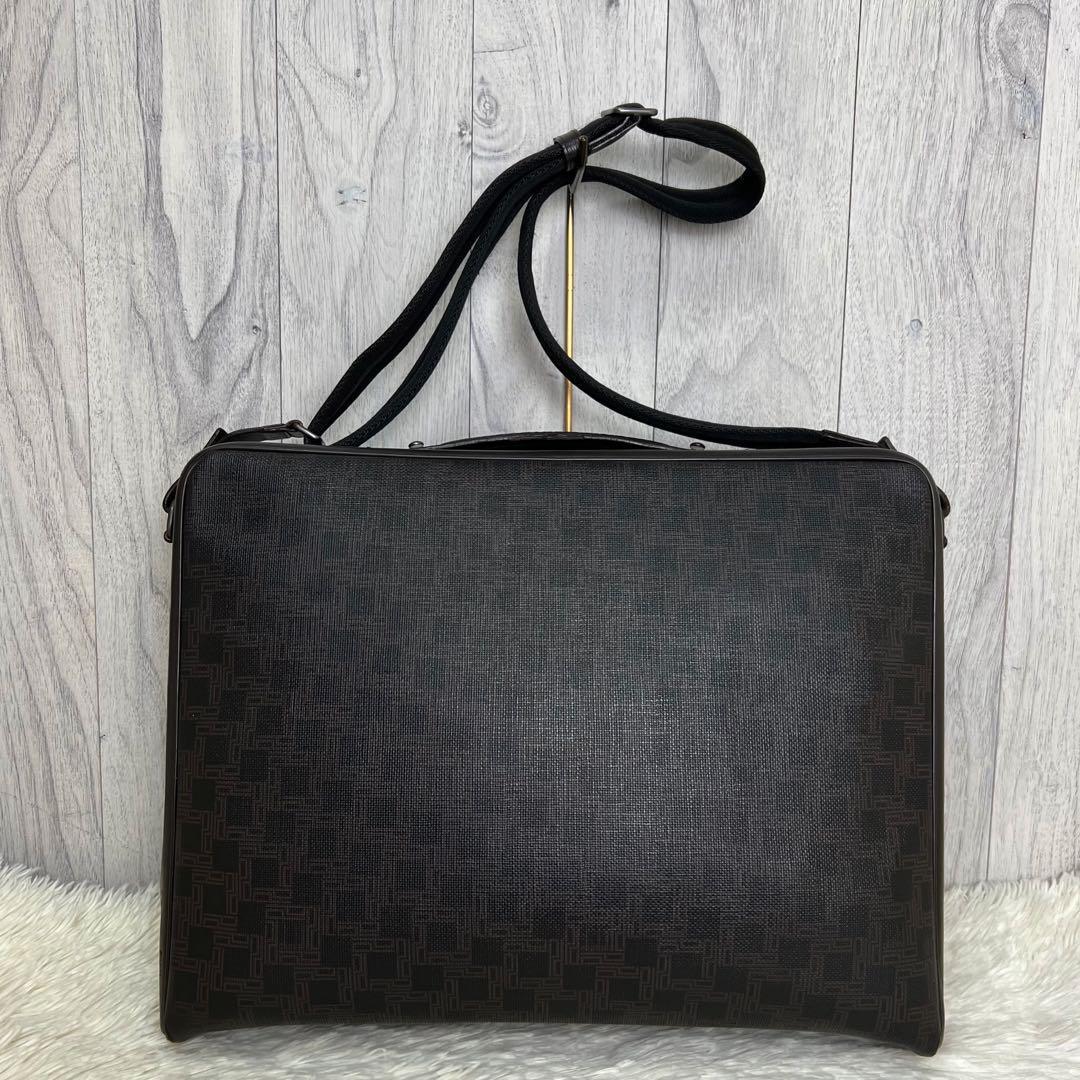 Dunhill Men's Briefcase Shoulder Bag PVC Leather Brow… Gem