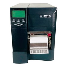 TESTED Zebra ZM400 Thermal Transfer Barcode Label Printer Peel Rewind USB Serial