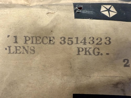 1971 Dodge Coronet Left Driver Side Tail light Lamp Lens W/ Gasket 3514323 NOS - Picture 9 of 11