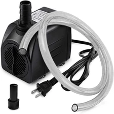 10W 160GPH Submersible Pump with 3.3 Ft Tubing for Aquariums, Fish Tank, Pond Fo