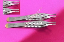 2 GOLD HANDLE AUTOCLAVABLE ADSON BROWN TISSUE PLASTIC SURGERY FORCEP 4.75" STR