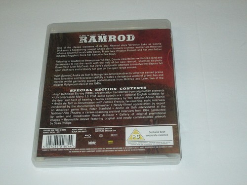 Ramrod Blu-ray Region B Veronica Lake OOP RARE - Picture 2 of 3