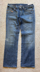 Diesel Industry Kycut Aged Vintage Denim Straight Womens Blue Jeans W28 L32 31 Ebay