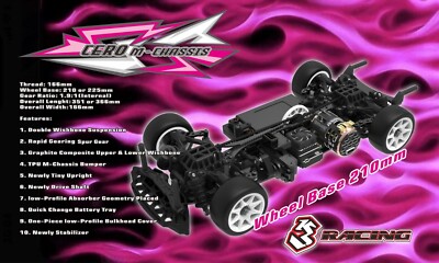 ホビーラジコン 3Racing cero mini210 3RACING 1/10 Cero Sport 4WD Mini Car Kit 210mm WB KIT-CERO