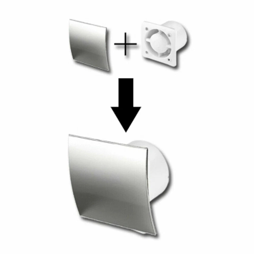 Bathroom Extractor Fan 100mm / 4in Pull Cord Timer Humidity Sensor Silent Turbo - Image 2 of 4