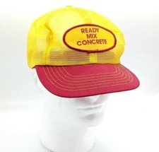 Vintage Snapback Ready Mix Concrete Trucker Hat Baseball Cap Made in USA