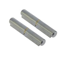 2 x Lift Off 80mm Bullet Hinges Carbon Steel Weld On Truck Trailer Vehicle Round