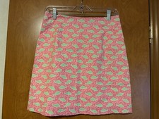 Preppy VINEYARD VINES Sz 2 Pink with Green Fish Skirt