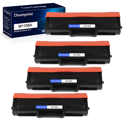 4PK W1105A 105A Toner Cartridge Compatible With HP LaserJet MFP 135a 137fnw 107w