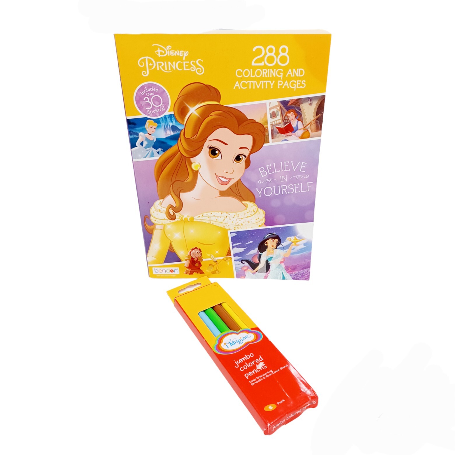 Disney Princess 288 Page Coloring & Activity Book w/Jumbo Colored Pencils