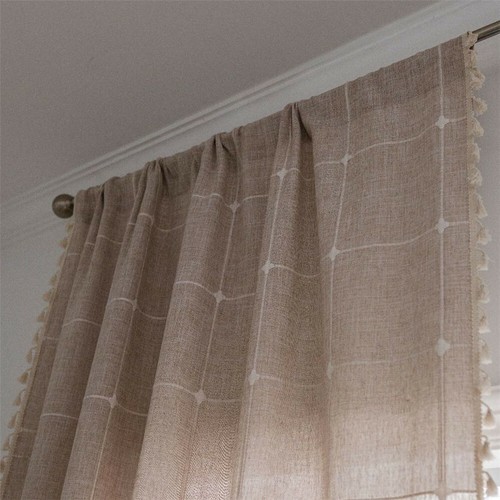 Polyester Tassel Curtain for Cafe Living Room Bedroom Window Drape Treatment 1pc - Picture 28 of 54