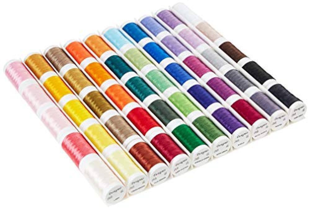 Designio by Brother SA650 50-Piece High-Sheen, Poliestere Filo da Ricamo Set - N