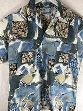 Vintage RJC Hawaiian Shirt Islands Paradise Small Microfiber w/Free shipping