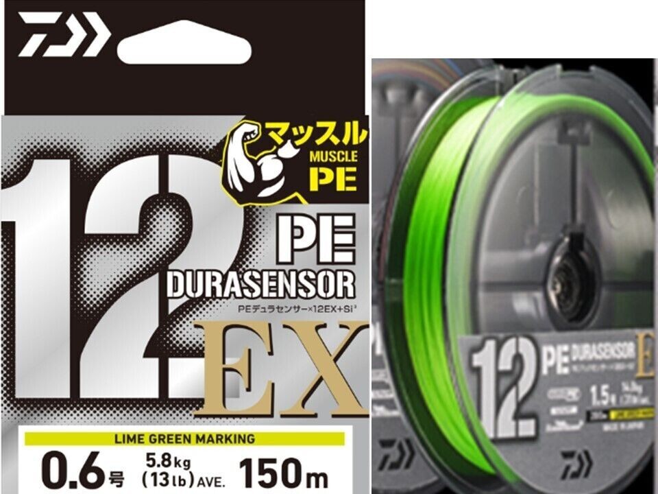 Flätlina Daiwa Morethan 12 Braid EX+SI 0,18mm 135m limegrön