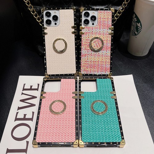 Woven Case Ring Holder Shockproof Cover Hot Fashion Women Girl For Various Phone - Picture 4 of 15