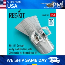 Reskit RSU48-0169 FB-111 Cockpit early modification with 3D decals 1/48 scale