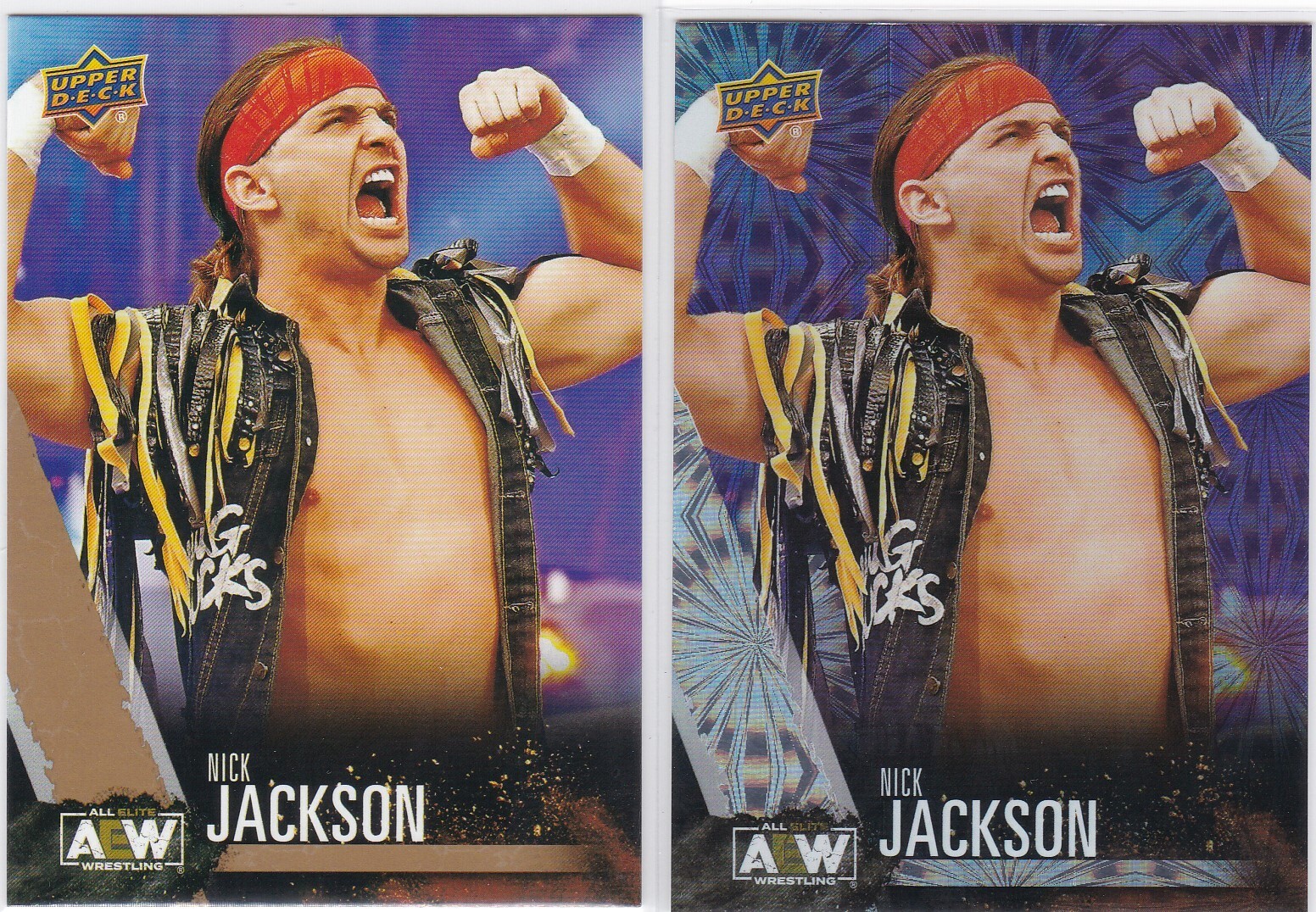 2021 Upper Deck AEW All Elite Wrestling GOLD  Pyro & SIVER   #20 NICK JACKSON