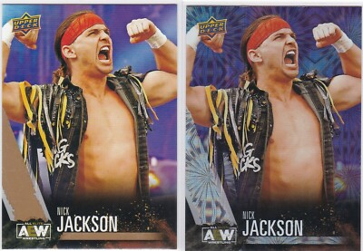 2021 Upper Deck AEW All Elite Wrestling GOLD  Pyro & SIVER   #20 NICK JACKSON