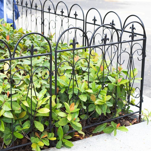 Gartenzaun Metallzaun Zaunelemente 5tlg Set Beetzaun Rankhilfe Rankgitte Outdoor - Bild 2 von 8