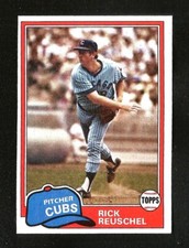 1981 Topps BASEBALL #645 RICK REUSCHEL NRMINT CHICAGO CUBS (SB1)