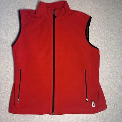 SCHOFFEL Gilet Men's Large Fleece Red  Vest Country