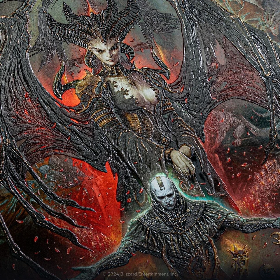 Displate Edición Limitada - Diablo IV: Lilith Returns - ¡Nuevo! HOLO Golden Glitter Foto 3 de 4