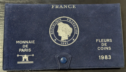 Monedas de Paris Estuche FDC Flor de Cuño 12 Monedas 1983 Canto B