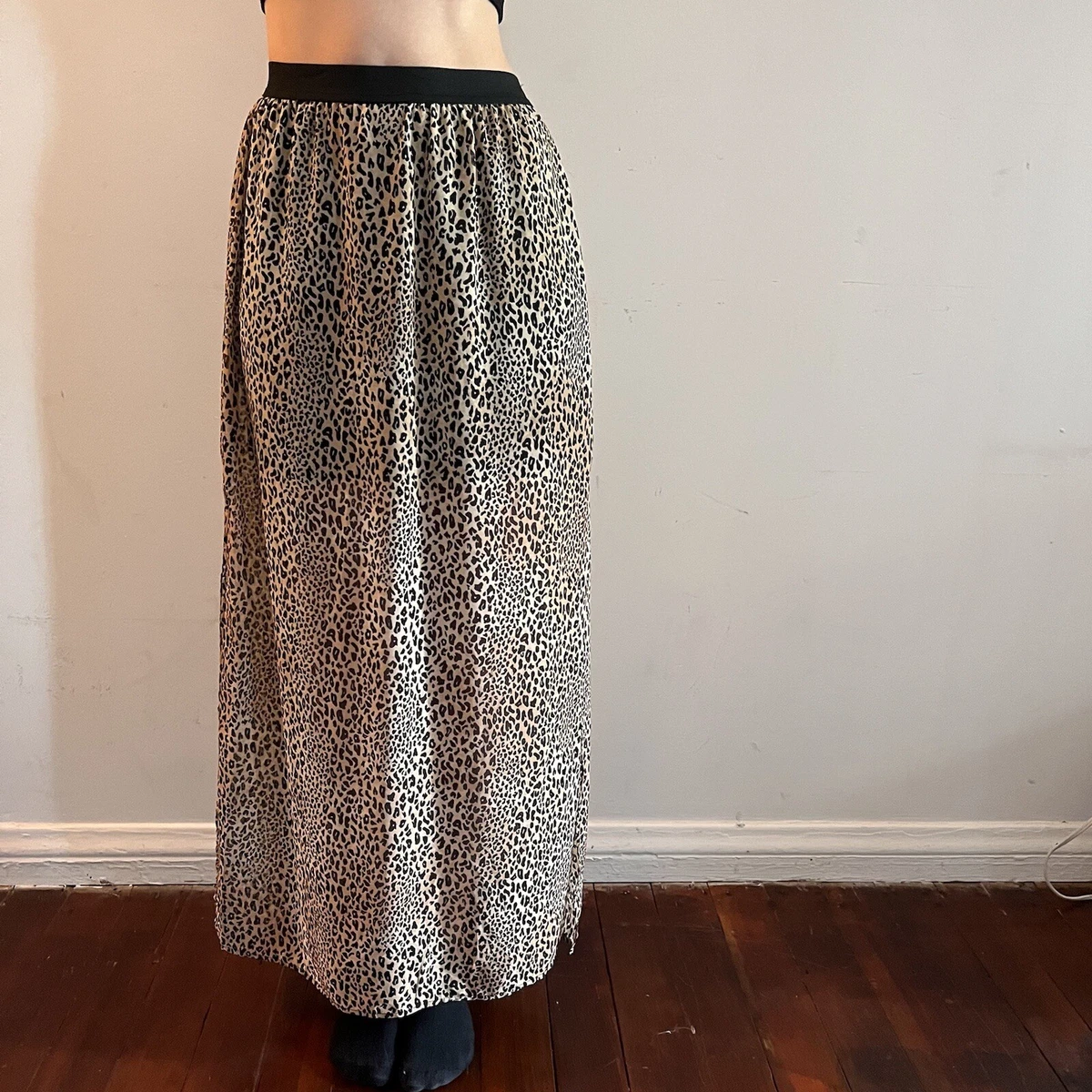 Leopard print top maxi skirt xs