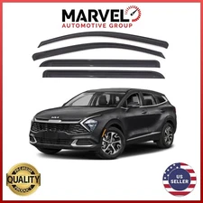 Out-Channel Window Vent Visor Rain Guards Deflectors for Kia Sportage 2023-2024