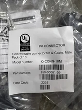 Enphase Q-CONN-10M Field Wireable Q Connector male 10 Pc 