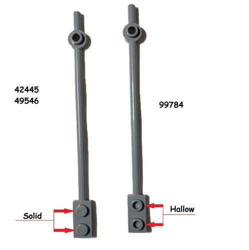 CHOICE OF COLOR Lego 99784 Bar 12L with 1x2 Plate End Hollow Studs - Picture 10 of 10