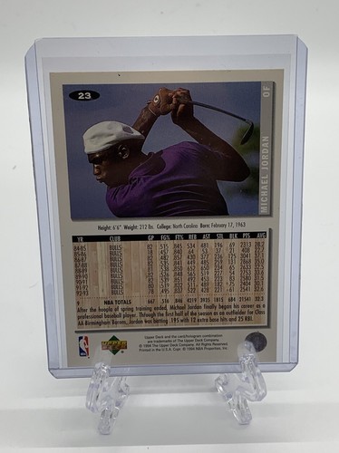 1994-95 Collectors Choice Silver Signature Michael Jordan #23 Chicago - Picture 2 of 2