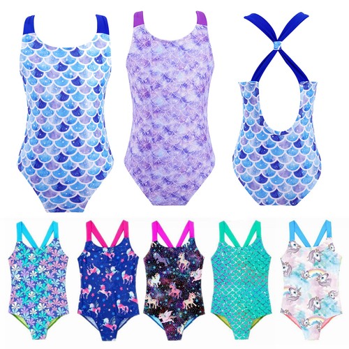Girls One-Piece UPF50+ Bodysuit Beachwear Swimsuit Swim Surfing Swimming Diving - Picture 2 of 75