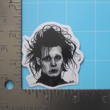 Edward Scissorhands Sticker (JOHNNY DEPP) Horror Movie, Gloss PVC Decal