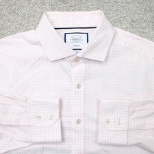 Charles Tyrwhitt Shirt Mens 17 1/2, 34 Pink Classic Fit Non-Iron Long Sleeve
