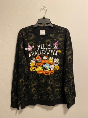 Hello Kitty Halloween Sanrio Adult  Long Sleeve Crewneck Sweatshirt Brand New