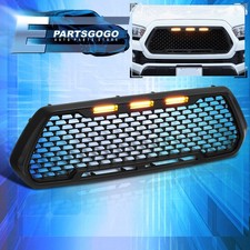 For 16-21 Toyota Tacoma Front Grille Bumper Mesh Grill W Amber Led Drl Lights For 16-21 Toyota Tacoma Front Grille Bumper Mesh Grill W Amber Led Drl Lights