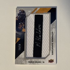 2015 Upper Deck Lettermen MARKUS GOLDEN  "I” Rookie Patch Auto RPA  Missouri /50