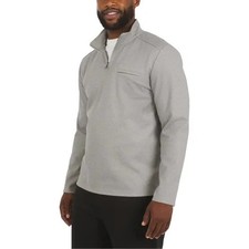 DKNY Men's Herringbone Quarter Zip Pullover Jacket