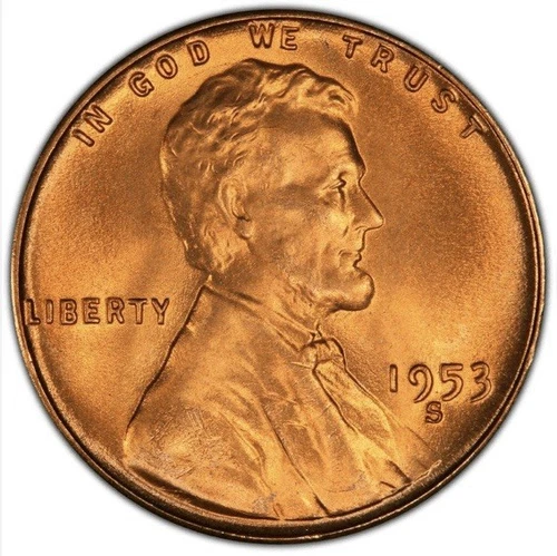 1953 S 1953S Lincoln Cent Wheat Penny Uncirculated UNC BU