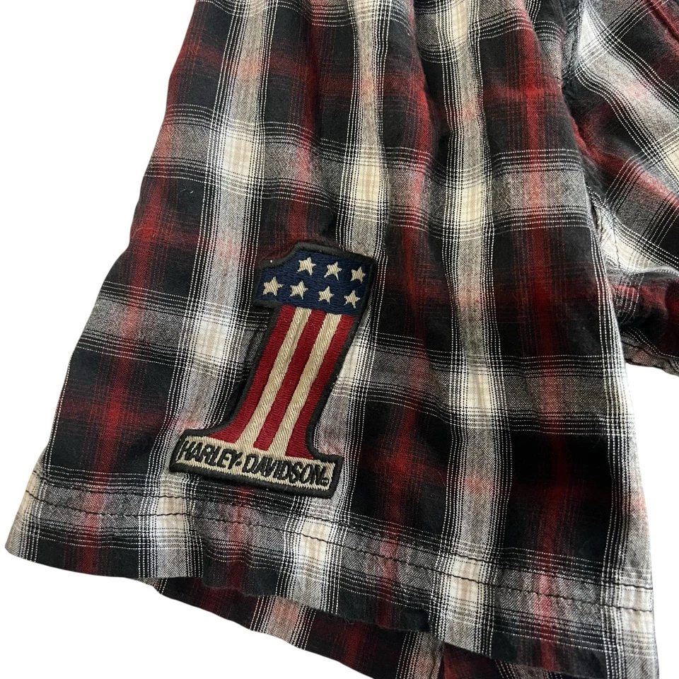 Camisa de vestir Harley Davidson Motorcycles mercancía genuina franela a cuadros XL Foto 4 de 4