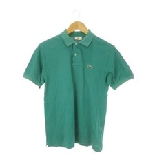 Lacoste Polo Shirt 3 Green Short Sleeve Cotton Casual Collar Used