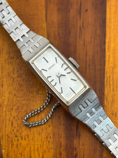 Vintage Seiko Watch Women Winding 1520-3709 Silver tone 13mm For Repair