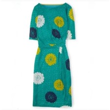 Boden Annie Green Floral Sheath Dress 4 Office Career Work Shower Party WH757